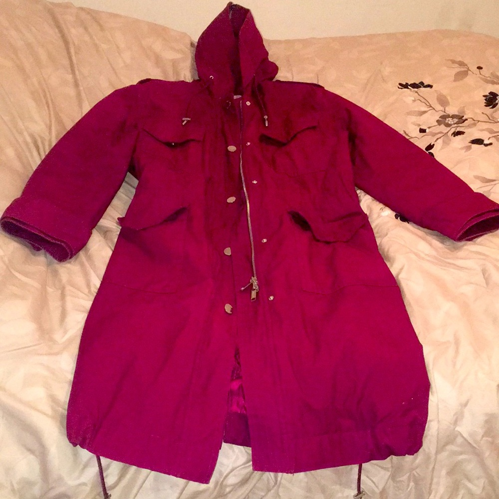 Burgundy Michael Kors Coat